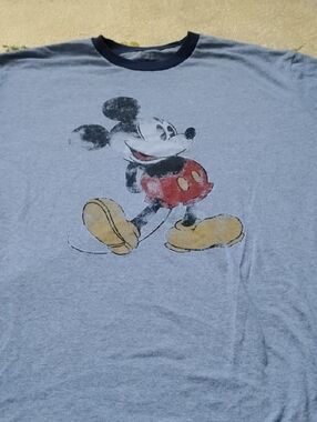 Disney Grey Heather Tee with Castle Logo